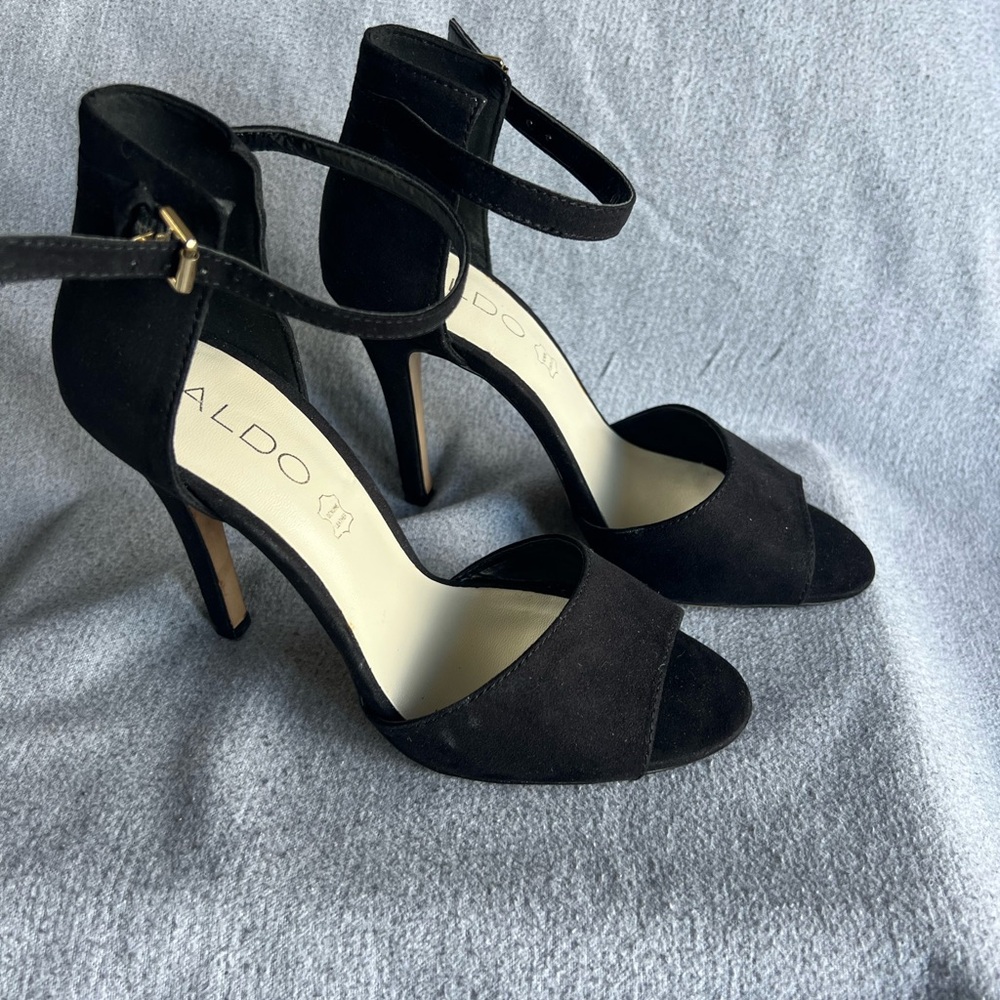 Aldo | Black Suede | Strappy Heels | Size 6